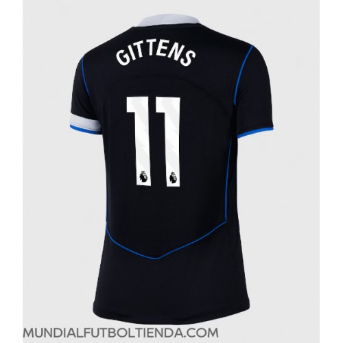 Camiseta Chelsea Jamie Gittens #11 Tercera Equipación Replica 2025-26 para mujer mangas cortas Camiseta Chelsea Jamie Gittens #11 Tercera Equipación Replica 2025-26 para mujer mangas cortas